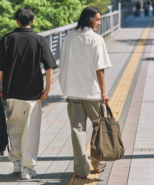 THE CRAFT CREW PRODUCTS（ザクラフトクループロダクツ）の「ヘビーウェイトファンクショナルファブリック ビッグシルエット 半袖ポロシャツ / 抗菌・防臭【THE CRAFT CREW PRODUCTS】（ポロシャツ・メンズ・ブラック/ダークネイビー/ダークブラウン/グレイッシュベージュ/オフホワイト/アッシュグレー/ダークグリーン/チャコール・M/S/L）」の12枚目の写真