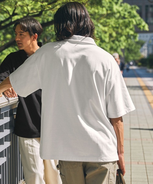 THE CRAFT CREW PRODUCTS（ザクラフトクループロダクツ）の「ヘビーウェイトファンクショナルファブリック ビッグシルエット 半袖ポロシャツ / 抗菌・防臭【THE CRAFT CREW PRODUCTS】（ポロシャツ・メンズ・ブラック/ダークネイビー/ダークブラウン/グレイッシュベージュ/オフホワイト/アッシュグレー/ダークグリーン/チャコール・M/S/L）」の15枚目の写真