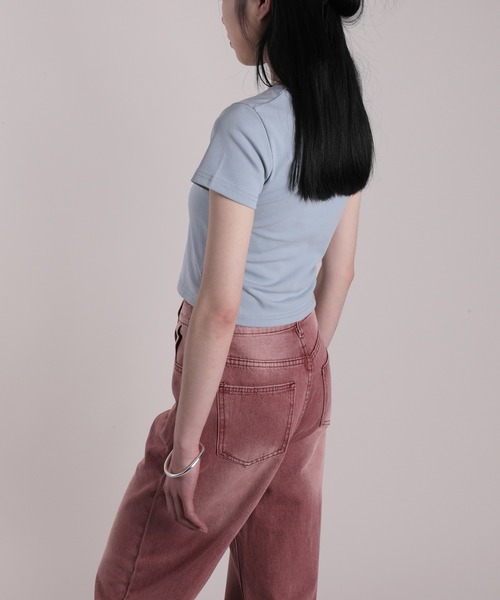 HOOK(フック)の「【HOOK】for girls アメカジヴィンテージ風発泡ロゴプリントTEE(Tシャツ/カットソー・レディース・ブルー/ブラック/ダークグレー/ホワイト/グリーン/ピンク/ベージュ・FREE)」の11枚目の写真