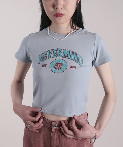 HOOK(フック)の「【HOOK】for girls アメカジヴィンテージ風発泡ロゴプリントTEE(Tシャツ/カットソー・レディース・ブルー/ブラック/ダークグレー/ホワイト/グリーン/ピンク/ベージュ・FREE)」の12枚目の写真