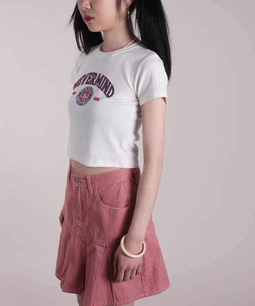 HOOK(フック)の「【HOOK】for girls アメカジヴィンテージ風発泡ロゴプリントTEE(Tシャツ/カットソー・レディース・ブルー/ブラック/ダークグレー/ホワイト/グリーン/ピンク/ベージュ・FREE)」の21枚目の写真