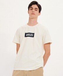 AIGLE | UVカット 吸水速乾 ボックスロゴプリント クルーネック 半袖Tシャツ(Tシャツ/カットソー)