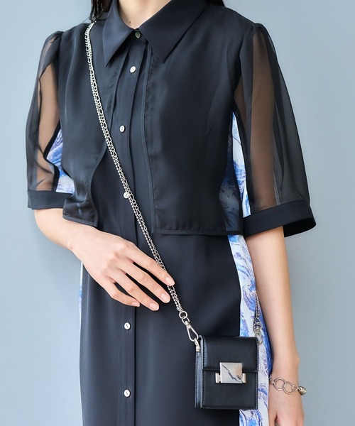 HARE（ハレ）の「miniアクセバッグ(HARE)（ショルダーバッグ・レディース・ブラック/シルバー・FREE）」の7枚目の写真