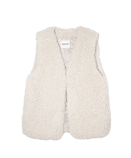 MILKFED.（ミルクフェド）の「FUR VEST（ベスト・レディース・オフホワイト/ブラック/ブラウン・ONE SIZE）」の15枚目の写真