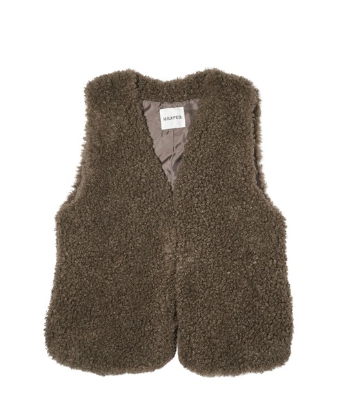 MILKFED.（ミルクフェド）の「FUR VEST（ベスト・レディース・オフホワイト/ブラック/ブラウン・ONE SIZE）」の16枚目の写真