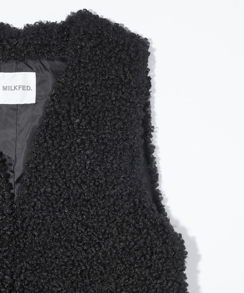 MILKFED.（ミルクフェド）の「FUR VEST（ベスト・レディース・オフホワイト/ブラック/ブラウン・ONE SIZE）」の8枚目の写真