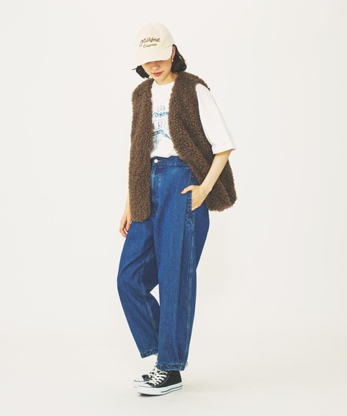 MILKFED.（ミルクフェド）の「FUR VEST（ベスト・レディース・オフホワイト/ブラック/ブラウン・ONE SIZE）」の14枚目の写真