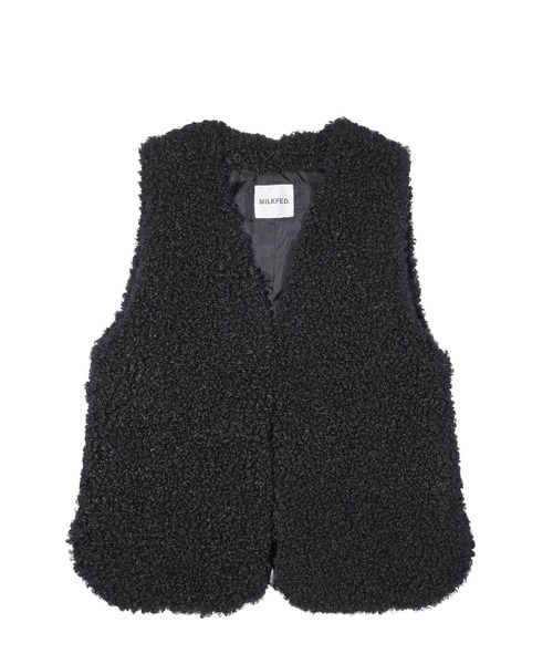 MILKFED.（ミルクフェド）の「FUR VEST（ベスト・レディース・オフホワイト/ブラック/ブラウン・ONE SIZE）」の13枚目の写真