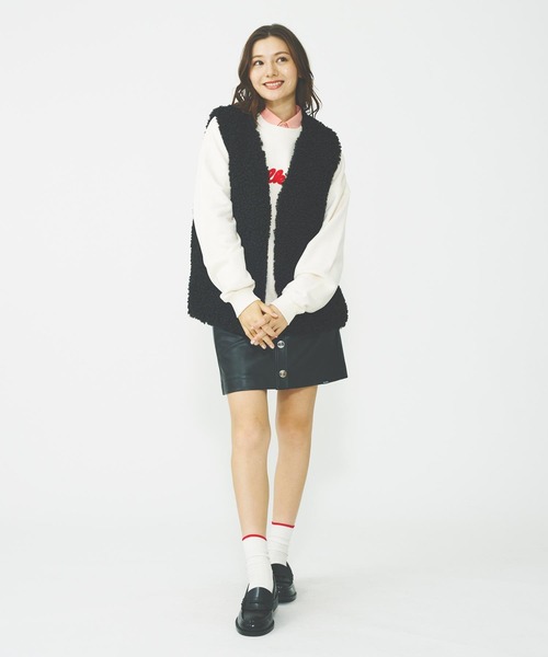 MILKFED.（ミルクフェド）の「FUR VEST（ベスト・レディース・オフホワイト/ブラック/ブラウン・ONE SIZE）」の5枚目の写真