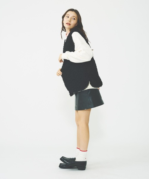 MILKFED.（ミルクフェド）の「FUR VEST（ベスト・レディース・オフホワイト/ブラック/ブラウン・ONE SIZE）」の6枚目の写真
