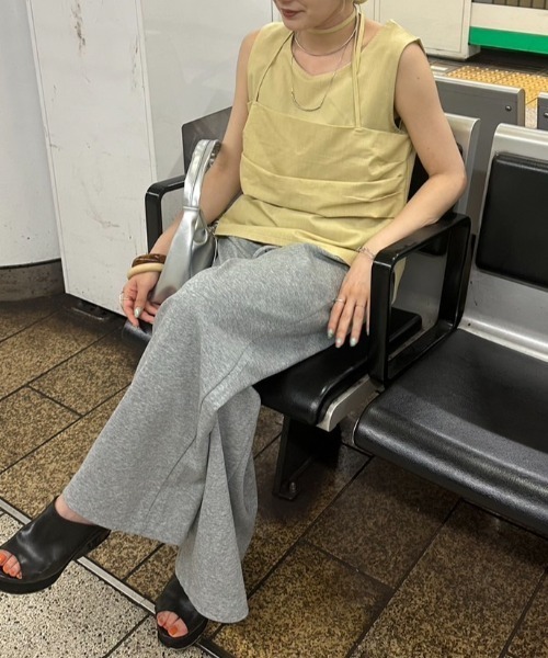 Aunt Marie's（アントマリーズ）の「ビスチェレイヤードノースリトップス（タンクトップ・レディース・ブラック/イエロー/グレー・FREE）」の13枚目の写真