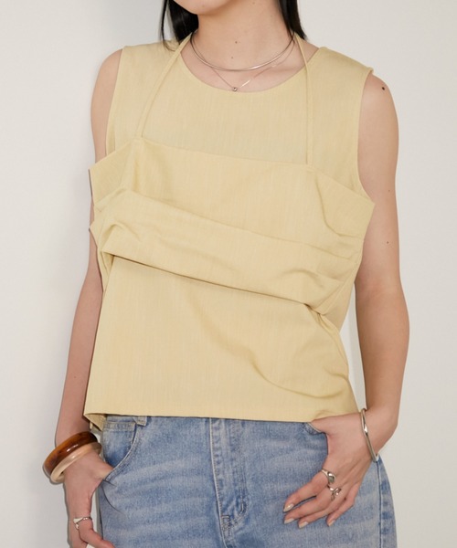 Aunt Marie's（アントマリーズ）の「ビスチェレイヤードノースリトップス（タンクトップ・レディース・ブラック/イエロー/グレー・FREE）」の14枚目の写真