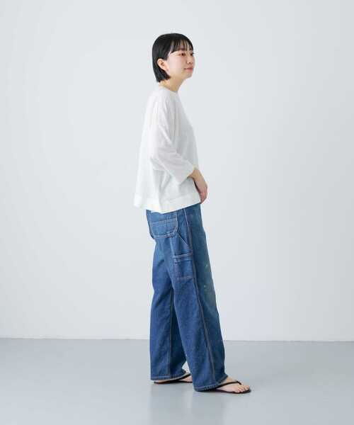 かぐれ(カグレ)の「リネンプルオーバーニット(ニット/セーター・レディース・ブラック/オフホワイト/ナチュラル・FREE)」の6枚目の写真