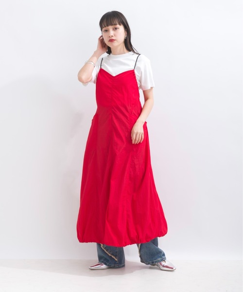 日本未入荷 KUOSE★バルーンシルエットキャミソールワンピース 2WAYキャミソールワンピース | バルーンヘム | カーゴフレア