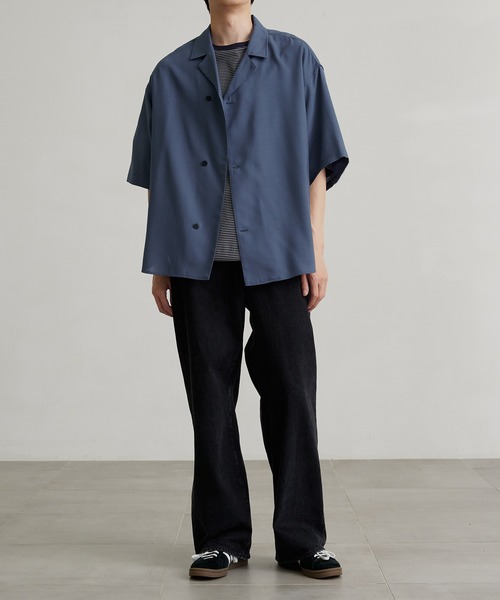 PUBLIC TOKYO（パブリックトウキョウ）の「〈セットアップ対応〉イージーサマーウールセミオープンシャツ（シャツ/ブラウス・メンズ・ブルー/ダークグレー/ブラウン/グリーン/グレー/その他17・1/2/3）」の11枚目の写真