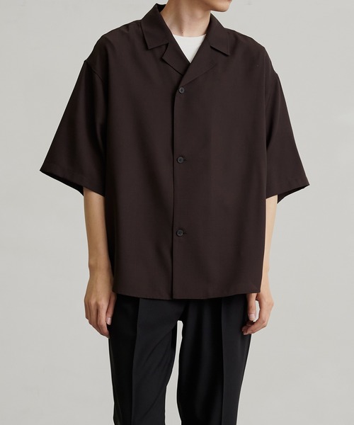 PUBLIC TOKYO（パブリックトウキョウ）の「〈セットアップ対応〉イージーサマーウールセミオープンシャツ（シャツ/ブラウス・メンズ・ブルー/ダークグレー/ブラウン/グリーン/グレー/その他17・1/2/3）」の19枚目の写真