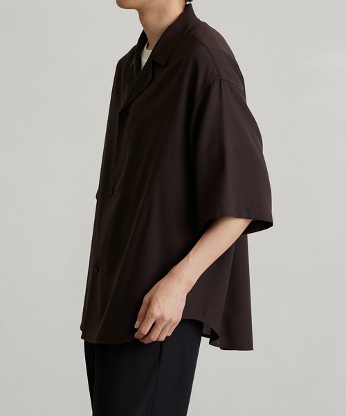 PUBLIC TOKYO（パブリックトウキョウ）の「〈セットアップ対応〉イージーサマーウールセミオープンシャツ（シャツ/ブラウス・メンズ・ブルー/ダークグレー/ブラウン/グリーン/グレー/その他17・1/2/3）」の20枚目の写真