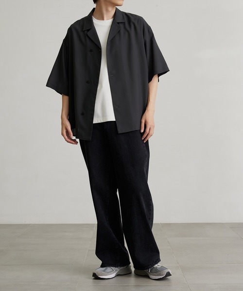 PUBLIC TOKYO（パブリックトウキョウ）の「〈セットアップ対応〉イージーサマーウールセミオープンシャツ（シャツ/ブラウス・メンズ・ブルー/ダークグレー/ブラウン/グリーン/グレー/その他17・1/2/3）」の16枚目の写真