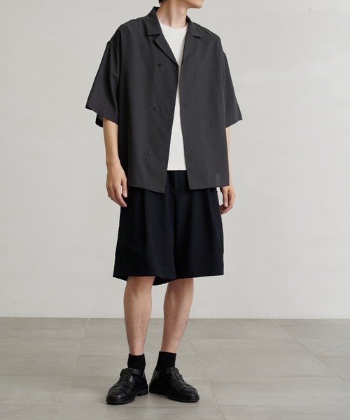 PUBLIC TOKYO（パブリックトウキョウ）の「〈セットアップ対応〉イージーサマーウールセミオープンシャツ（シャツ/ブラウス・メンズ・ブルー/ダークグレー/ブラウン/グリーン/グレー/その他17・1/2/3）」の17枚目の写真