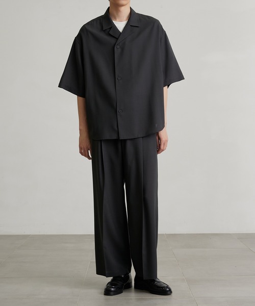 PUBLIC TOKYO（パブリックトウキョウ）の「〈セットアップ対応〉イージーサマーウールセミオープンシャツ（シャツ/ブラウス・メンズ・ブルー/ダークグレー/ブラウン/グリーン/グレー/その他17・1/2/3）」の18枚目の写真