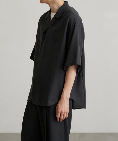 PUBLIC TOKYO（パブリックトウキョウ）の「〈セットアップ対応〉イージーサマーウールセミオープンシャツ（シャツ/ブラウス・メンズ・ブルー/ダークグレー/ブラウン/グリーン/グレー/その他17・1/2/3）」の14枚目の写真