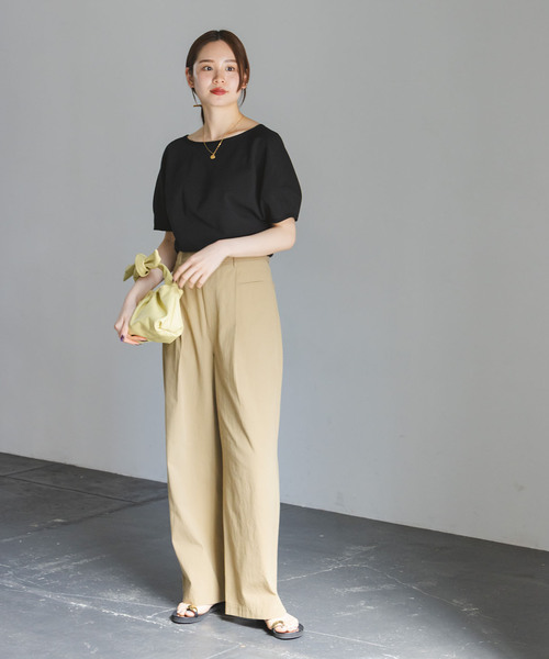 Noble（ノーブル）の「ハイウエストワイドチノパンツ（チノパンツ・レディース・ベージュ・38/36）」の9枚目の写真