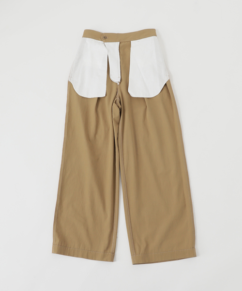 Noble ワイドパンツ　チノパン ワイドチノクロスストレートパンツ（スラックス）｜NOBLE