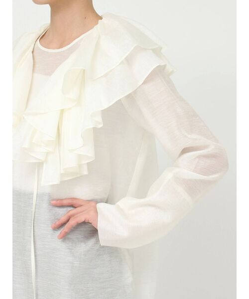 LAGUNAMOON（ラグナムーン）の「フリルカラーセットシアーブラウス（シャツ/ブラウス・レディース・ホワイト/ブラック/ライトブルー・FREE）」の19枚目の写真