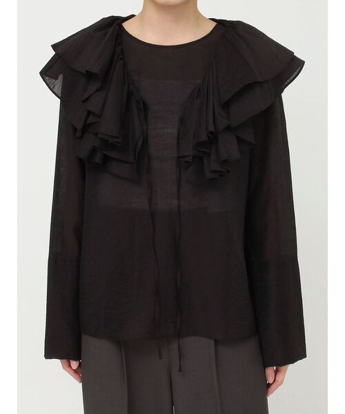 LAGUNAMOON（ラグナムーン）の「フリルカラーセットシアーブラウス（シャツ/ブラウス・レディース・ホワイト/ブラック/ライトブルー・FREE）」の7枚目の写真