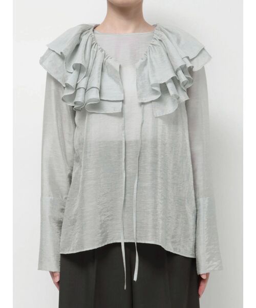 LAGUNAMOON（ラグナムーン）の「フリルカラーセットシアーブラウス（シャツ/ブラウス・レディース・ホワイト/ブラック/ライトブルー・FREE）」の8枚目の写真