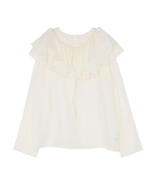 LAGUNAMOON（ラグナムーン）の「フリルカラーセットシアーブラウス（シャツ/ブラウス・レディース・ホワイト/ブラック/ライトブルー・FREE）」の12枚目の写真