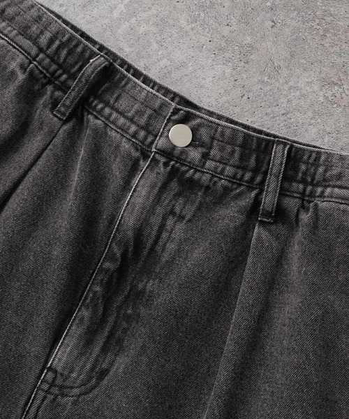 MONO-MART（モノマート）の「ヴィンテージメイクバギーセミワイドM-47カーゴデニムパンツ/裾ドローコード（カーゴパンツ・メンズ・アイボリー/グレー/サックスブルー/ブラック/ダークインディゴブルー/インディゴブルー・L/M/S/XS）」の11枚目の写真
