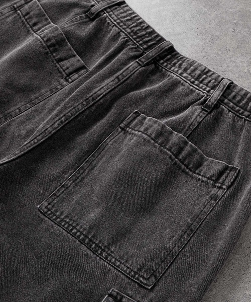 MONO-MART（モノマート）の「ヴィンテージメイクバギーセミワイドM-47カーゴデニムパンツ/裾ドローコード（カーゴパンツ・メンズ・アイボリー/グレー/サックスブルー/ブラック/ダークインディゴブルー/インディゴブルー・L/M/S/XS）」の13枚目の写真