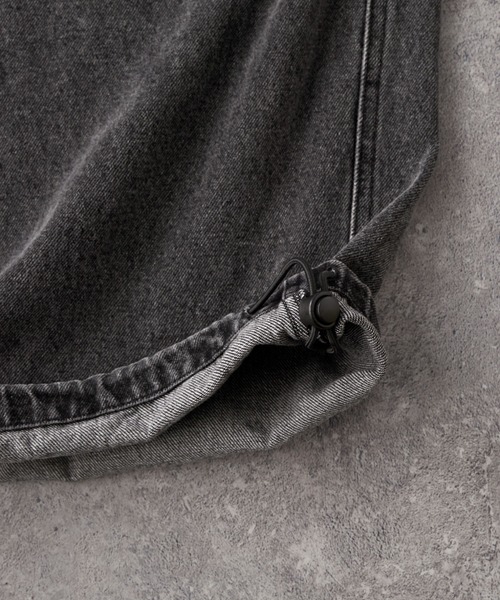 MONO-MART（モノマート）の「ヴィンテージメイクバギーセミワイドM-47カーゴデニムパンツ/裾ドローコード（カーゴパンツ・メンズ・アイボリー/グレー/サックスブルー/ブラック/ダークインディゴブルー/インディゴブルー・L/M/S/XS）」の18枚目の写真