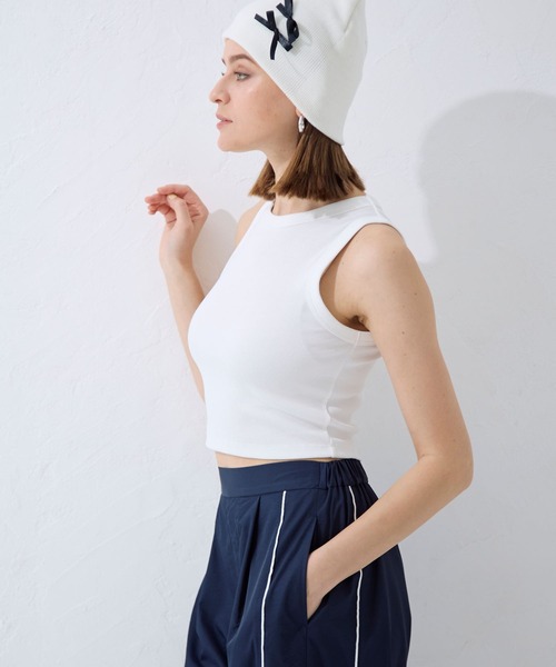 FOREVER 21(フォーエバー トゥエンティーワン)の「【2024SS】リボンニットビーニー(ニットキャップ/ビーニー・レディース・ホワイト/グレー・FREE)」の6枚目の写真