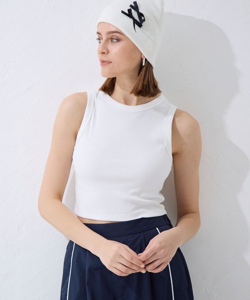 FOREVER 21(フォーエバー トゥエンティーワン)の「【2024SS】リボンニットビーニー(ニットキャップ/ビーニー・レディース・ホワイト/グレー・FREE)」の5枚目の写真