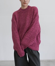 select MOCA | 【洗える】メランジヤーンクルーネックオーバーニット(ニット/セーター)