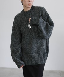 select MOCA | 【洗える】メランジヤーンクルーネックオーバーニット(ニット/セーター)