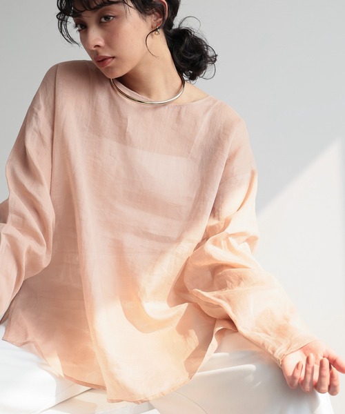 tシャツ BARNYARDSTORM / リネンコンカットプルオーバー / ハンドウォッシャブル レディース BARNYARDSTORM tシャツ / リネンコンカットプルオーバー ハンド