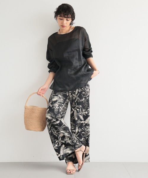 BARNYARDSTORM（バンヤードストーム）の「BARNYARDSTORM / リネンプルオーバー【ハンドウォッシャブル】（シャツ/ブラウス・レディース・ブラック/ホワイト/ピンク/グリーン/モカ/ベージュ・FREE）」の14枚目の写真