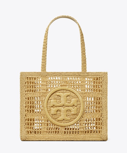 トリーバーチ エラハンドクロシェ　スモールトート　かごバッグ美品 セール】エラ ハンドクロシェ スモールトート（トートバッグ
