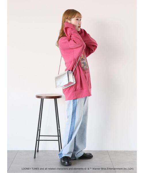 ehka sopo（エヘカソポ）の「スウェットカットソー（スウェット・レディース・サックスブルー・F）」の3枚目の写真