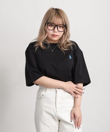 U.S. POLO ASSN.（ユーエスポロアッスン）の「【U.S. POLO ASSN.】 25SS新色追加 ワンポイント ロゴ刺繍 ビッグシルエット 半袖 Tシャツ（Tシャツ/カットソー）」