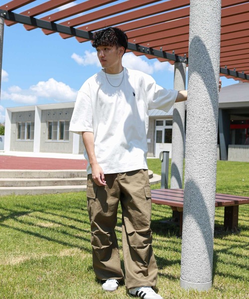 U.S. POLO ASSN.（ユーエスポロアッスン）の「【U.S. POLO ASSN.】 25SS新色追加 ワンポイント ロゴ刺繍 ビッグシルエット 半袖 Tシャツ（Tシャツ/カットソー・メンズ・ホワイト/ネイビー/グレー/ダークグリーン/ライラック/ブラック/ブルー・MEDIUM/LARGE/X-LARGE）」の18枚目の写真