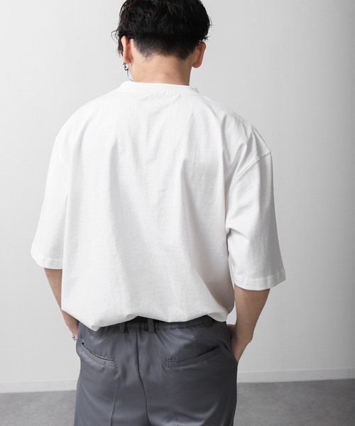 U.S. POLO ASSN.（ユーエスポロアッスン）の「【U.S. POLO ASSN.】 25SS新色追加 ワンポイント ロゴ刺繍 ビッグシルエット 半袖 Tシャツ（Tシャツ/カットソー・メンズ・ホワイト/ネイビー/グレー/ダークグリーン/ライラック/ブラック/ブルー・MEDIUM/LARGE/X-LARGE）」の14枚目の写真