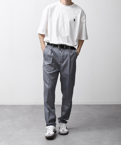 U.S. POLO ASSN.（ユーエスポロアッスン）の「【U.S. POLO ASSN.】 25SS新色追加 ワンポイント ロゴ刺繍 ビッグシルエット 半袖 Tシャツ（Tシャツ/カットソー・メンズ・ホワイト/ネイビー/グレー/ダークグリーン/ライラック/ブラック/ブルー・MEDIUM/LARGE/X-LARGE）」の16枚目の写真