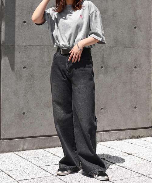 U.S. POLO ASSN.（ユーエスポロアッスン）の「【U.S. POLO ASSN.】 25SS新色追加 ワンポイント ロゴ刺繍 ビッグシルエット 半袖 Tシャツ（Tシャツ/カットソー・メンズ・ホワイト/ネイビー/グレー/ダークグリーン/ライラック/ブラック/ブルー・MEDIUM/LARGE/X-LARGE）」の21枚目の写真