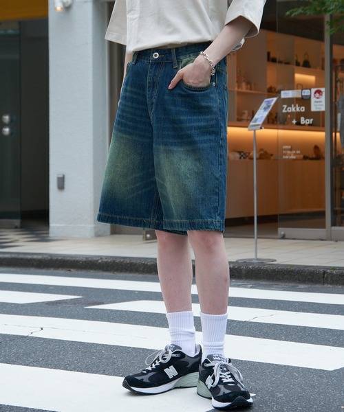 セール】【SETUP7】デニムハーフパンツ/ウォッシュ加工 SCCH372