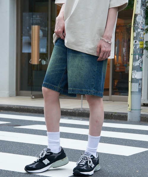 SETUP7(セットアップセブン)の「【SETUP7】デニムハーフパンツ/ウォッシュ加工 SCCH372(デニムパンツ・メンズ・ライトブルー/ブルー/グレー・M/L)」の12枚目の写真