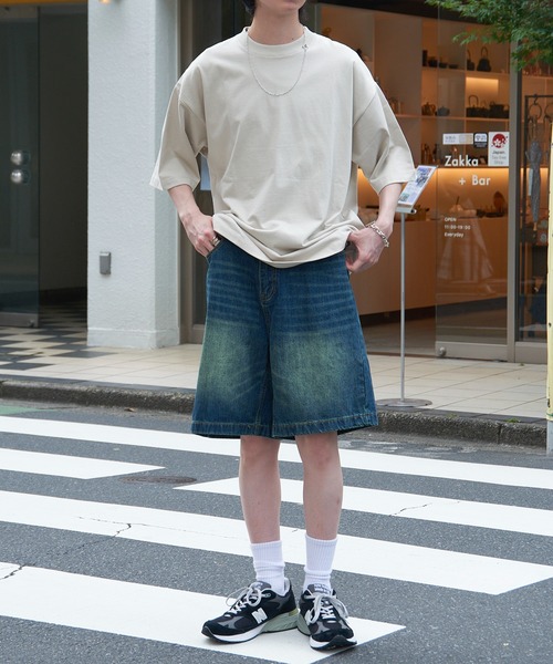 セール】【SETUP7】デニムハーフパンツ/ウォッシュ加工 SCCH372